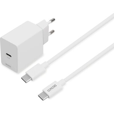 Deltaco USB-C PD Laturi - 20W Valkoinen Deltaco USB-C PD Laturi - 20W Valkoinen