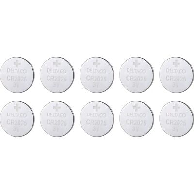 Deltaco - CR2025 - 3V - 10 stk - Batterie Deltaco - CR2025 - 3V - 10 stk - Batterie
