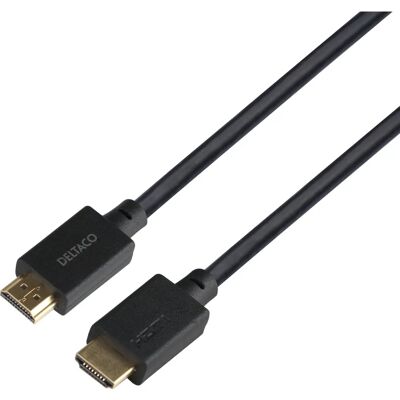 Deltaco HU-30-LSZH HDMI-kaapeli - 3m - Musta Deltaco HU-30-LSZH HDMI-kaapeli - 3m - Musta