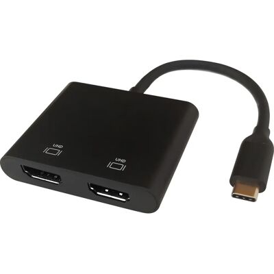 Deltaco Deltaco USBC-2HDMI Video-Adapter - 4K/60Hz - Schwarz Deltaco Deltaco USBC-2HDMI Video-Adapter - 4K/60Hz - Schwarz
