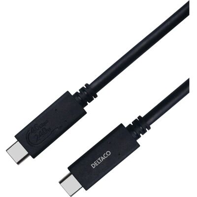Deltaco USB4 Gen 3x2 0,8 m Schwarz - USB-Kabel Deltaco USB4 Gen 3x2 0,8 m Schwarz - USB-Kabel
