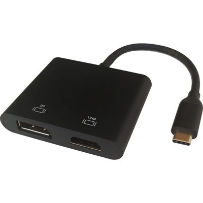 Deltaco USBC-HDDP - 0,1m USB-C HDMI DisplayPort Adapter Deltaco USBC-HDDP - 0,1m USB-C HDMI DisplayPort Adapter