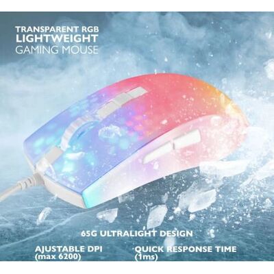 Souris Deltaco GAM-144-W - 6200 DPI, RGB, Câble Souris Deltaco GAM-144-W - 6200 DPI, RGB, Câble