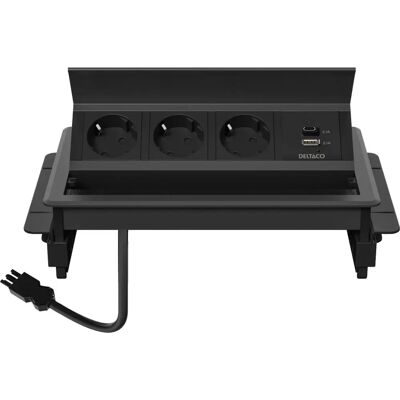 Deltaco Modèle GT-1400 Multiprise - AC + USB A + USB C - Publicité Deltaco Modèle GT-1400 Multiprise - AC + USB A + USB C - Publicité