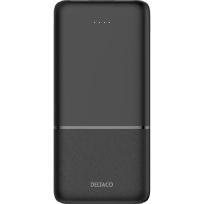 Deltaco Power Bank - 10000mAh, 2x USB-A 18W, USB-C PD 20W - Musta - Power Bank Deltaco Power Bank - 10000mAh, 2x USB-A 18W, USB-C PD 20W - Musta - Power Bank