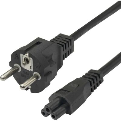 Deltaco Stromkabel CEE 7/7 - C5, 3 m - Schwarz - Stromkabel Deltaco Stromkabel CEE 7/7 - C5, 3 m - Schwarz - Stromkabel