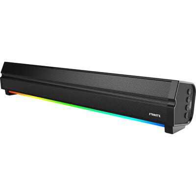 Streetz SB100 Schwarze Bluetooth Soundbar mit RGB-Beleuchtung Streetz SB100 Schwarze Bluetooth Soundbar mit RGB-Beleuchtung