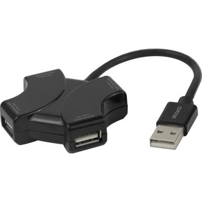 Deltaco USB-Hub 4 Ports - USB 2.0 - Schwarz Deltaco USB-Hub 4 Ports - USB 2.0 - Schwarz