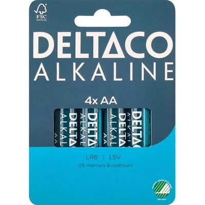Deltaco - LR6 - AA - Alkaline - Batterie Deltaco - LR6 - AA - Alkaline - Batterie