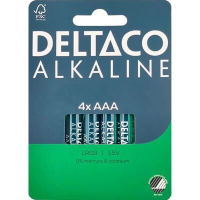 Deltaco - LR03-4B - AAA - 4er-Pack - Batterie Deltaco - LR03-4B - AAA - 4er-Pack - Batterie