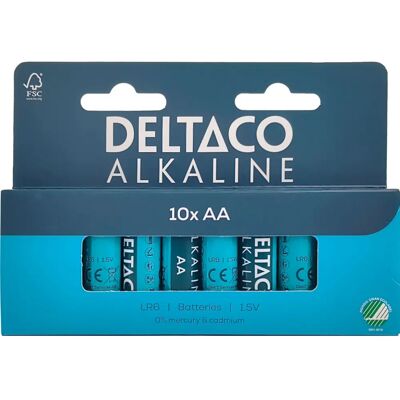 Deltaco - LR6-10B - AA - alcaline - Batterie - Publicité Deltaco - LR6-10B - AA - alcaline - Batterie - Publicité