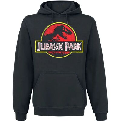 Jurassic Park Logo Délavé Hoodie - S bis 5XL - Schwarz Jurassic Park Logo Délavé Hoodie - S bis 5XL - Schwarz