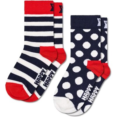 Happy Socks KSTR02-4000 Donkerblauw - Lange kindersokken Happy Socks KSTR02-4000 Donkerblauw - Lange kindersokken