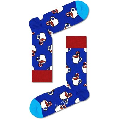 Happy Socks Candy Cane Cocoa Socken (CCC01) mittelblau Happy Socks Candy Cane Cocoa Socken (CCC01) mittelblau