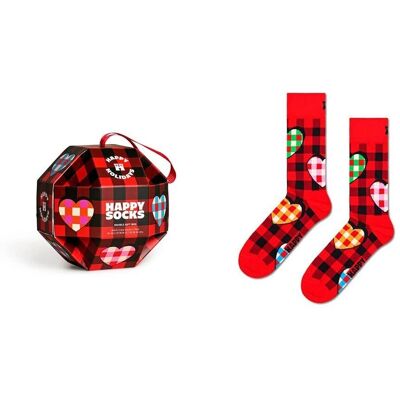 Happy Socks Bauble Boîte Cadeau Chaussettes Mi-Mollet - Chaussettes de Noël EU 36-40 - Publicité Happy Socks Bauble Boîte Cadeau Chaussettes Mi-Mollet - Chaussettes de Noël EU 36-40 - Publicité
