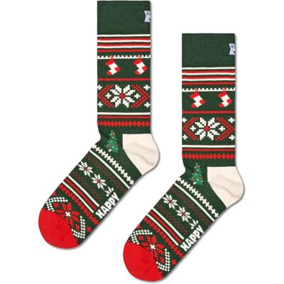 Chaussettes Flocon de Neige Happy Socks - Vert Foncé - Coffret Cadeau - Publicité Chaussettes Flocon de Neige Happy Socks - Vert Foncé - Coffret Cadeau - Publicité