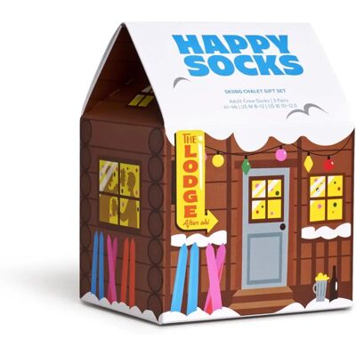 Happy Socks Calcetines Chalet Esquí Azul Unisex - Set Regalo Invierno Happy Socks Calcetines Chalet Esquí Azul Unisex - Set Regalo Invierno
