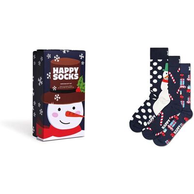 Happy Socks Schneemann-Geschenkset - Socken - Weihnachten, Feiertag, Navy, Mehrfarben, One Size Happy Socks Schneemann-Geschenkset - Socken - Weihnachten, Feiertag, Navy, Mehrfarben, One Size