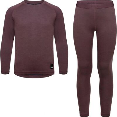 Urberg Merino-bamboo Base Layer Set Jr Huckleberry/blue Nights - Undertøysett Urberg Merino-bamboo Base Layer Set Jr Huckleberry/blue Nights - Undertøysett