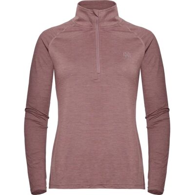Hellner Nunis Halfzip LS Tee Wmn Rose Taupe M - Tränings-T-shirt Hellner Nunis Halfzip LS Tee Wmn Rose Taupe M - Tränings-T-shirt