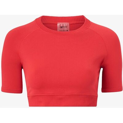 Aim'n - Salsa Limitless Sömlös Cropped Topp - Röd - XL Kvinnor Aim'n - Salsa Limitless Sömlös Cropped Topp - Röd - XL Kvinnor