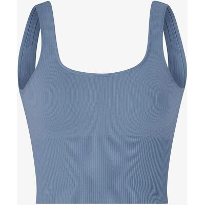 Aimn Model - Ribbet Seamless Shaping Bralette - Mørk Blå - Bralette Aimn Model - Ribbet Seamless Shaping Bralette - Mørk Blå - Bralette