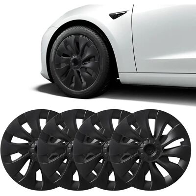 Tesla Model 3 18" Kapslar för hjul - Mattsvart - 4-pack Tesla Model 3 18" Kapslar för hjul - Mattsvart - 4-pack