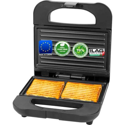 Emerio Sandwich Toaster - Antihaft, 700W - Europa Emerio Sandwich Toaster - Antihaft, 700W - Europa