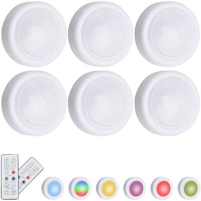 LED-spotlights - Trådløs fjernbetjening - Multicolor 6-Pack LED-spotlights - Trådløs fjernbetjening - Multicolor 6-Pack