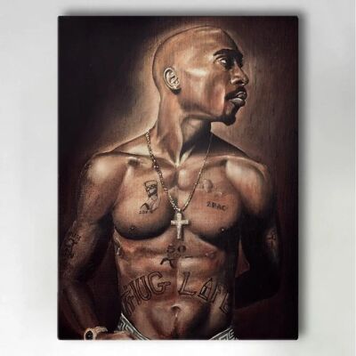 Tupac Canvas Seinätaulu - 40x30 cm - Canvas Tupac Canvas Seinätaulu - 40x30 cm - Canvas
