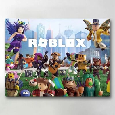 Roblox Seinäkangas-taidetta - 40x30 cm - Monivärinen Roblox Seinäkangas-taidetta - 40x30 cm - Monivärinen