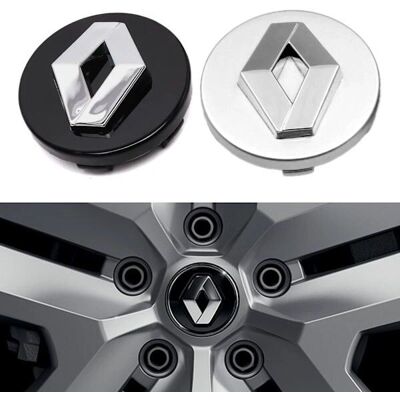 Renault - Centrumkåpor - 57mm - Silver - hub caps Renault - Centrumkåpor - 57mm - Silver - hub caps