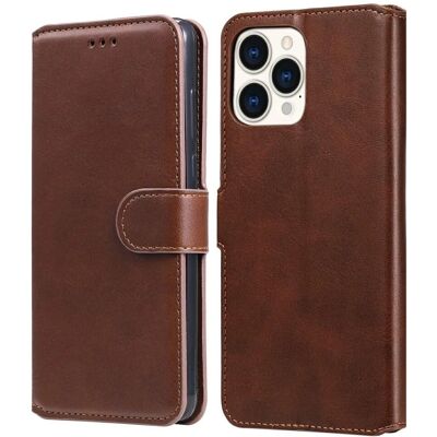 SKALO - iPhone 13 Pro Max - Klassinen - Ruskea - Wallet Case SKALO - iPhone 13 Pro Max - Klassinen - Ruskea - Wallet Case