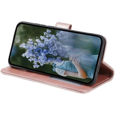 SKALO Motorola Moto E13 4G Tegnebogscover - Rose Guld SKALO Motorola Moto E13 4G Tegnebogscover - Rose Guld