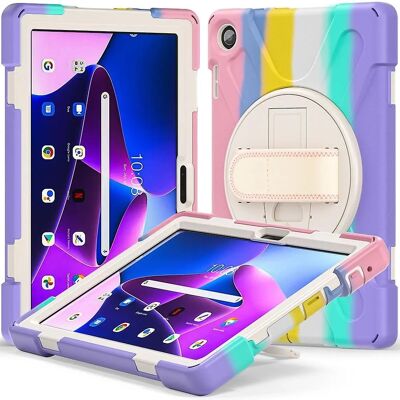 SKALO Lenovo Tab M10 (3. sukupolvi) Sateenkaaren iskunkestävä suojakotelo SKALO Lenovo Tab M10 (3. sukupolvi) Sateenkaaren iskunkestävä suojakotelo