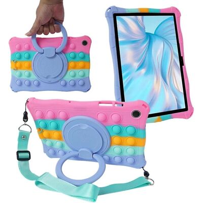 SKALO Samsung Tab A9 Stødsikkert Silikonecover - Regnbue SKALO Samsung Tab A9 Stødsikkert Silikonecover - Regnbue