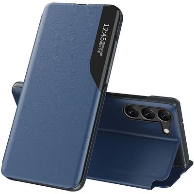 SKALO Samsung S24+ Clear View Window Case - Blå SKALO Samsung S24+ Clear View Window Case - Blå
