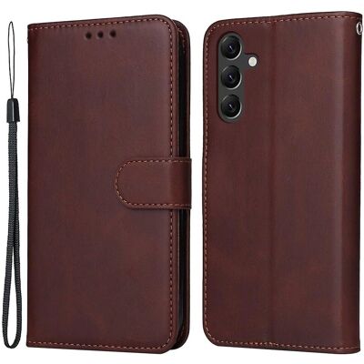 SKALO Samsung A15 5G Lompakkokotelo - Ruskea SKALO Samsung A15 5G Lompakkokotelo - Ruskea