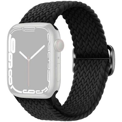 SKALO Punottu nylonranneke Apple Watch SE 40mm - Musta SKALO Punottu nylonranneke Apple Watch SE 40mm - Musta
