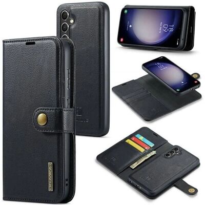 DG MING Samsung A16 Læder wallet case - Sort DG MING Samsung A16 Læder wallet case - Sort