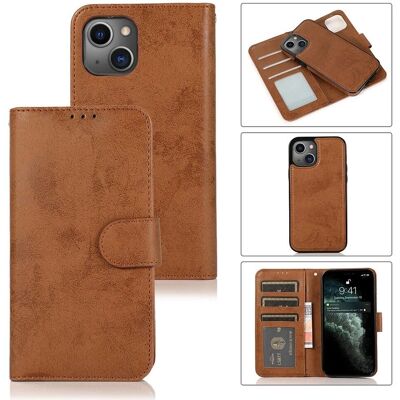 Leman iPhone 13 Pungetui Brun Leman iPhone 13 Pungetui Brun