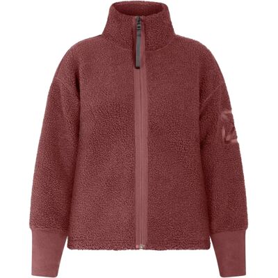 DIDRIKSONS Mella Fleece Jack - Vrouw, Maat 46, Donkerrood DIDRIKSONS Mella Fleece Jack - Vrouw, Maat 46, Donkerrood
