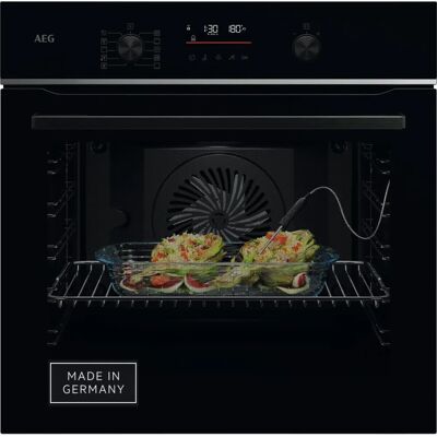 AEG Einbaubackofen Schwarz - SteamBake - Pyrolyse - WLAN - 59.5cm AEG Einbaubackofen Schwarz - SteamBake - Pyrolyse - WLAN - 59.5cm