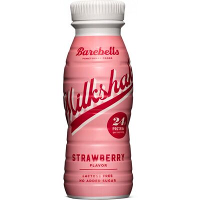 Barebells Strawberry Milkshake - High Protein, No Sugar, Lactose-Free - 8x330ml Barebells Strawberry Milkshake - High Protein, No Sugar, Lactose-Free - 8x330ml
