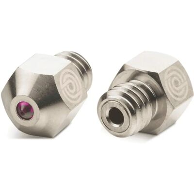 Ugello PrimaCreator MK8 in rame nichelato con rubino 0,4 mm - 1 pz Ugello PrimaCreator MK8 in rame nichelato con rubino 0,4 mm - 1 pz