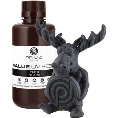 Resina UV PrimaCreator Value Flex - 500 ml - Nero, Filamento 3D Resina UV PrimaCreator Value Flex - 500 ml - Nero, Filamento 3D