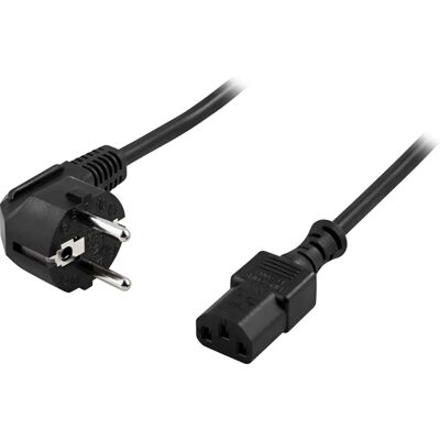 Deltaco DEL-109 Strömkabel - 2m, Svart, 250V, 10A - Strömkabel Deltaco DEL-109 Strömkabel - 2m, Svart, 250V, 10A - Strömkabel