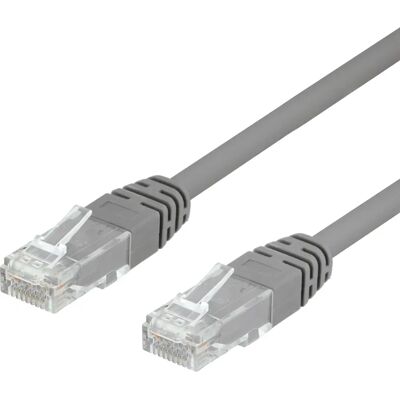 Cavo di rete Cat6 U/UTP Deltaco - 0,5 m - Grigio Cavo di rete Cat6 U/UTP Deltaco - 0,5 m - Grigio