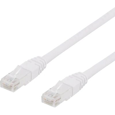 Deltaco UTP Cat6 Netværkskabel Hvid - netværkskabel Deltaco UTP Cat6 Netværkskabel Hvid - netværkskabel