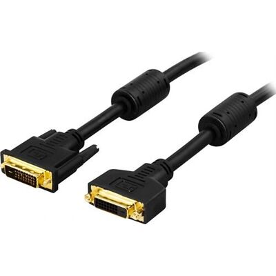 Deltaco DVI-602A DVI Kaapeli - 2m - Musta - DVI-D Deltaco DVI-602A DVI Kaapeli - 2m - Musta - DVI-D